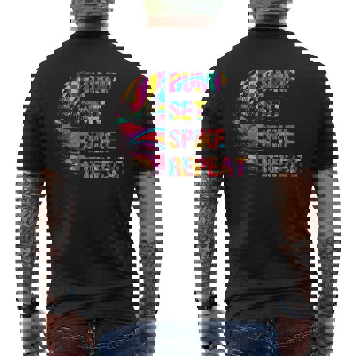 バレーボール バンプセット スパイク ラインマン ビーチ バレースポーツ アスリート メンズTシャツ バックプリント