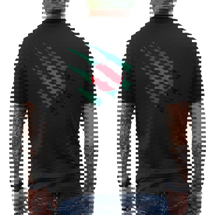 バングラデシュ国旗 バングラデシュ ルーツ 爪 バングラデシュ プライド メンズTシャツ バックプリント