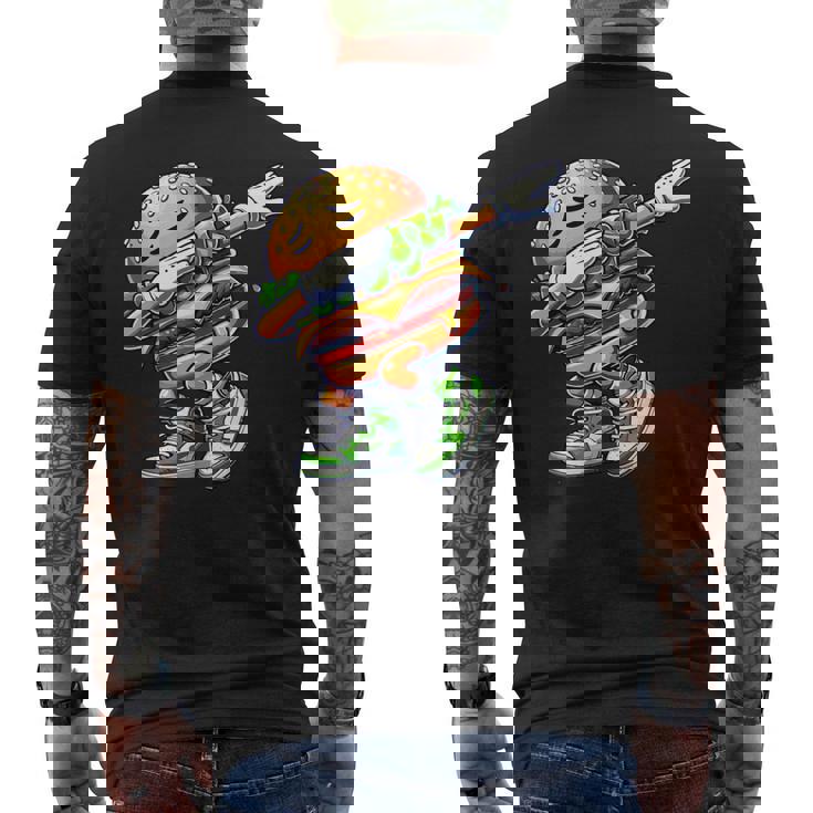 バーガー ダビング チーズ バーガー デイダンス 面白い ハンバーガー メンズTシャツ バックプリント