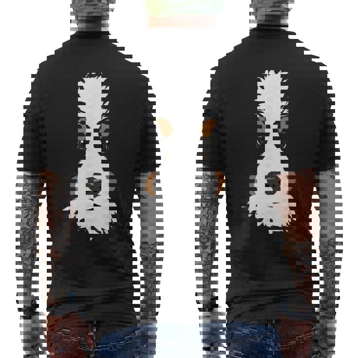 バーニーズマウンテンドッグの子犬 メンズTシャツ バックプリント