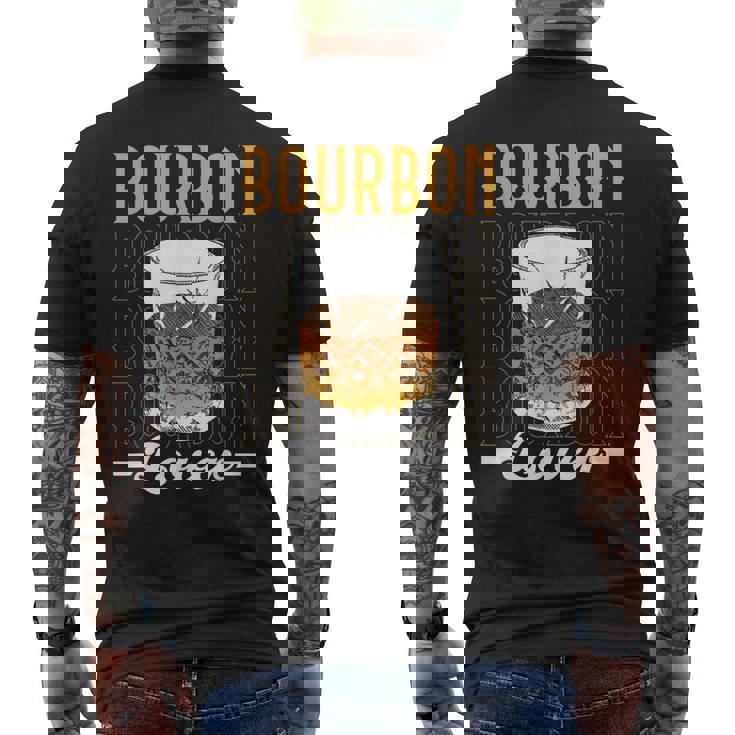 バーボンラバー 恋人 酒飲み 飲酒 ドリンク バーボン メンズTシャツ バックプリント
