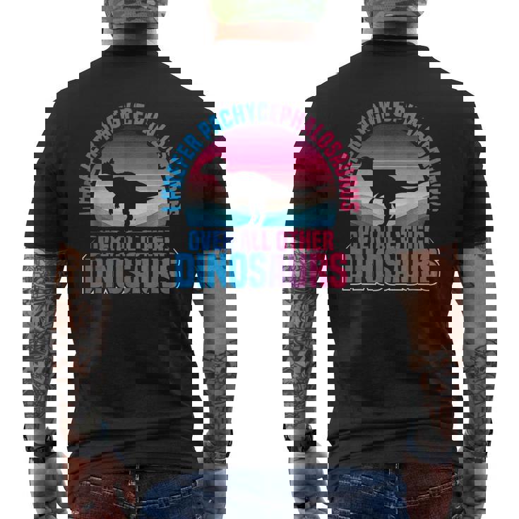 パキケファロサウルス ぬいぐるみ 恐竜 古生物学者 メンズTシャツ バックプリント