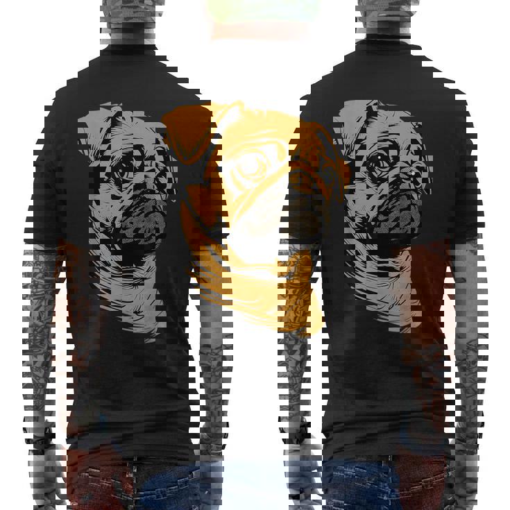 パグ 犬 デザイン ベージュ 犬 ラブ カーリン かわいい パグ メンズTシャツ バックプリント