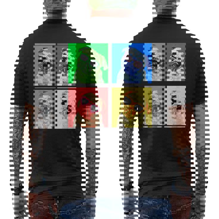 パグ 面白いtシャツ 犬 かわいい メンズ 子供 おもしろ 服 雑貨 グッズ ネタ わんこ イヌ 黒パグ メンズTシャツ バックプリント