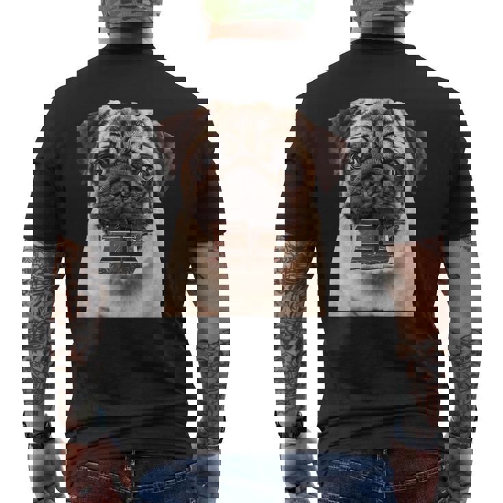 パグチョコレート メンズTシャツ バックプリント