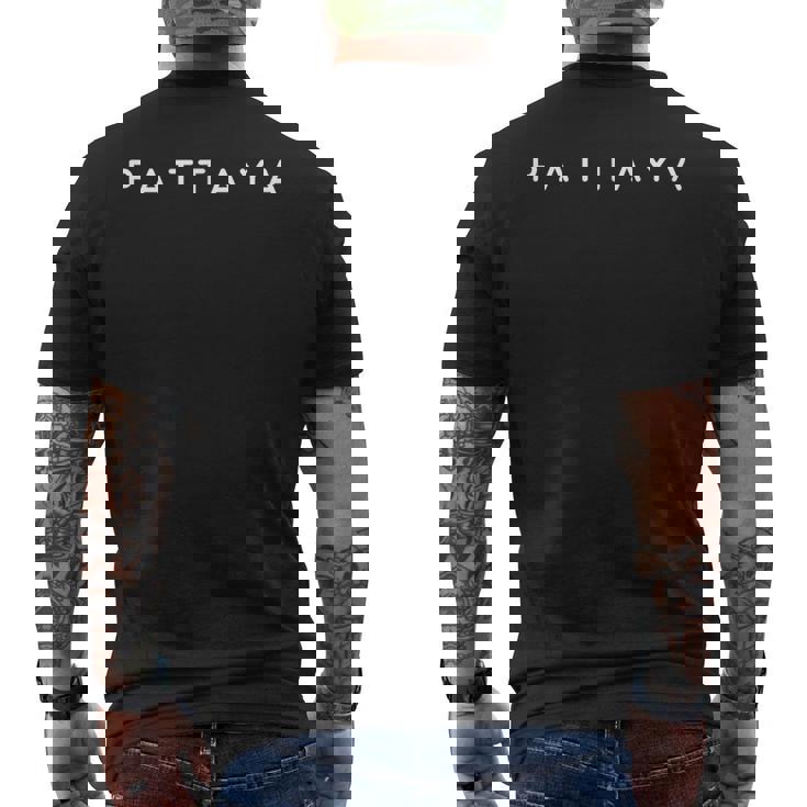 パタヤパタヤパタヤンホームタウンお土産 メンズTシャツ バックプリント