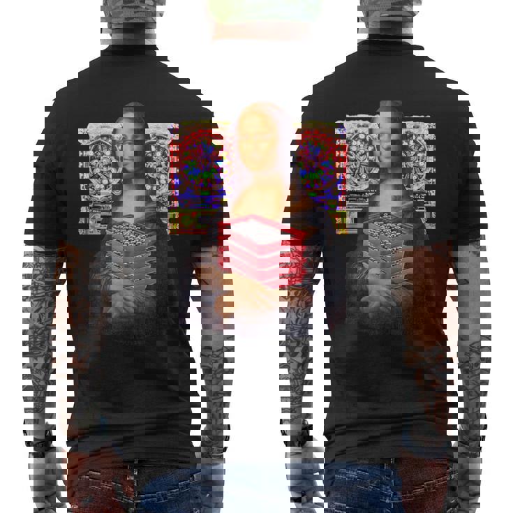 パチンカス 面白いtシャツ モナリザ パチンコ ギャンブル メンズ おもしろ 服 おもしろグッズ ネタ ウケ狙い メンズTシャツ バックプリント