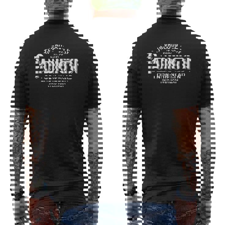 パディントン ロンドン イングランド イギリス メンズTシャツ バックプリント