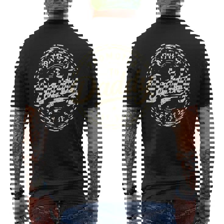 パパに昇格 2025 新パパベイビー初めてのお父さん メンズTシャツ バックプリント