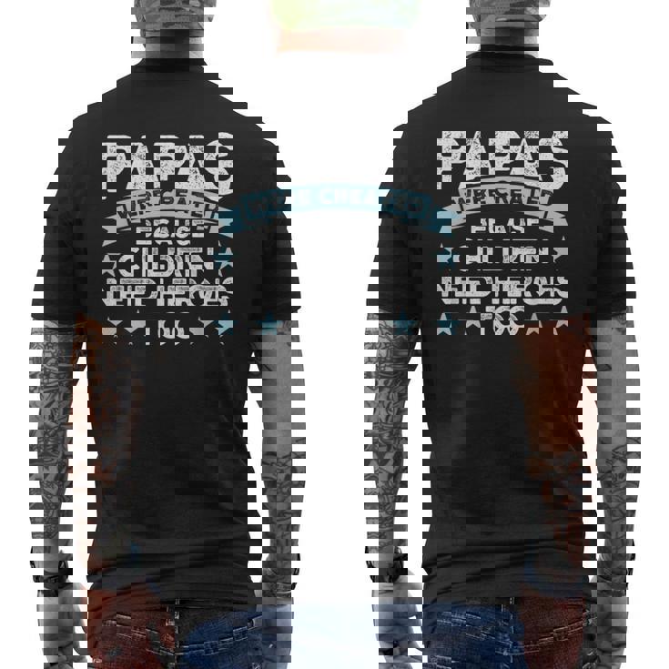 メンズ パパスは子供の家族のパパから メンズTシャツ バックプリント