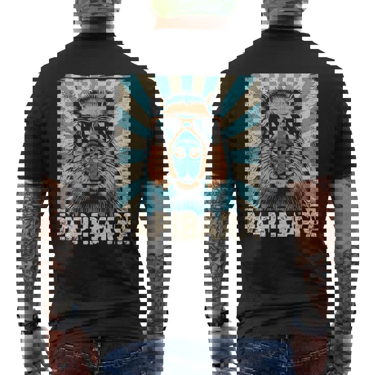パピバラ おもしろカピバラ 最高のお父さん 父の日 カピバラ メンズTシャツ バックプリント