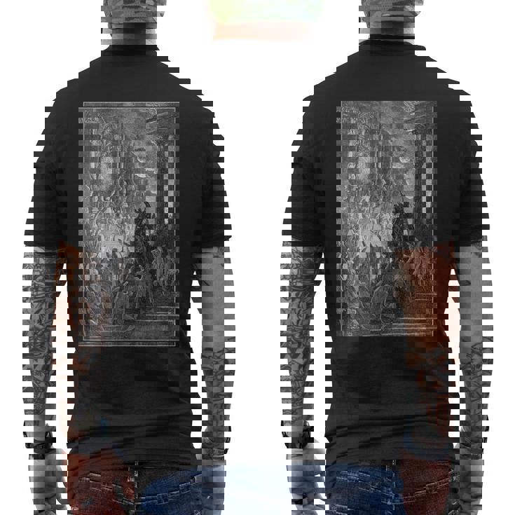 パラダイス・ロスト「ハイ・オン・ア・スローン」ギュスターヴ・ドレ・アート メンズTシャツ バックプリント