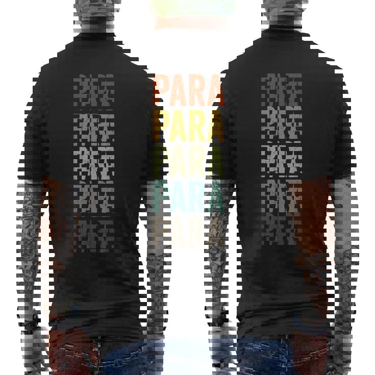 パラパラプロプロフェッショナル メンズTシャツ バックプリント