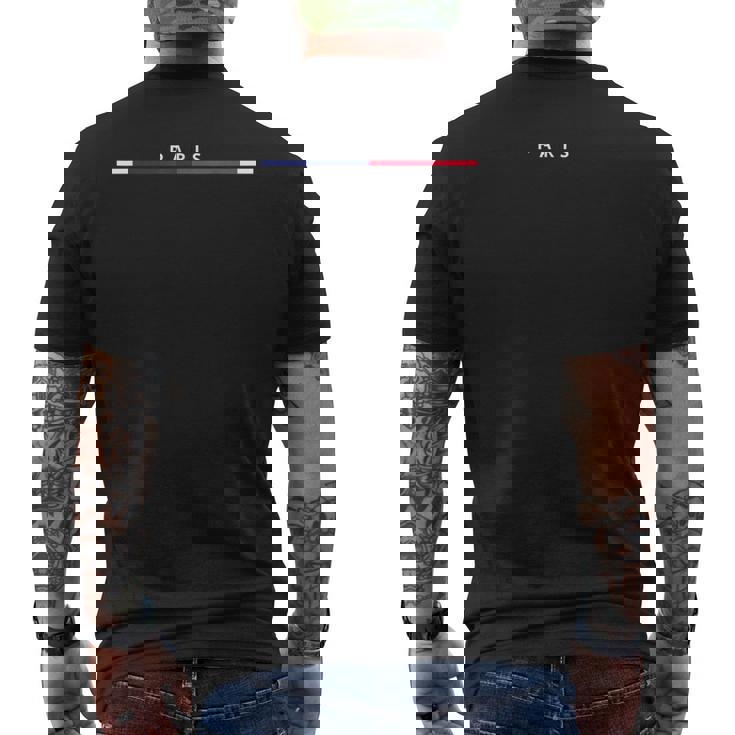 パリ フランス 国旗 お土産 イベント パリ 愛の街 メンズTシャツ バックプリント