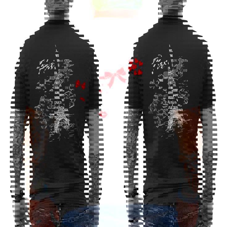 パリ I フランス 旅行 フランス エッフェル塔 フランス語 フランス語 メンズTシャツ バックプリント