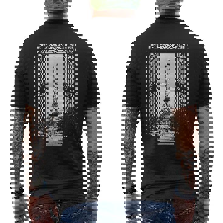 パリエッフェル塔 メンズTシャツ バックプリント