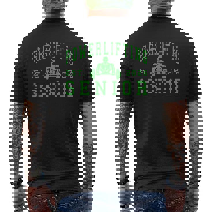 パワーリフティング シニアナイト パワーリフティング 2026 卒業 34 メンズTシャツ バックプリント