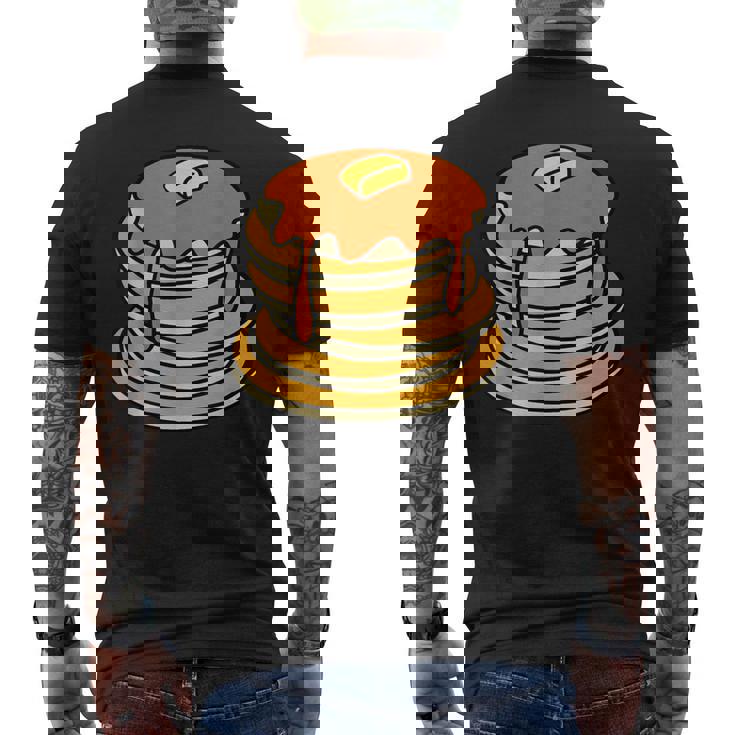 パンケーキとシロップ メンズTシャツ バックプリント