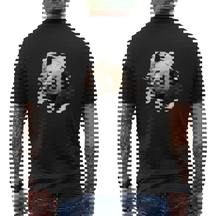 パンダ 面白いtシャツ メンズ 動物 グッズ おもしろ 面白い 服 ネタ 動物 珍獣 熊猫 メンズTシャツ バックプリント