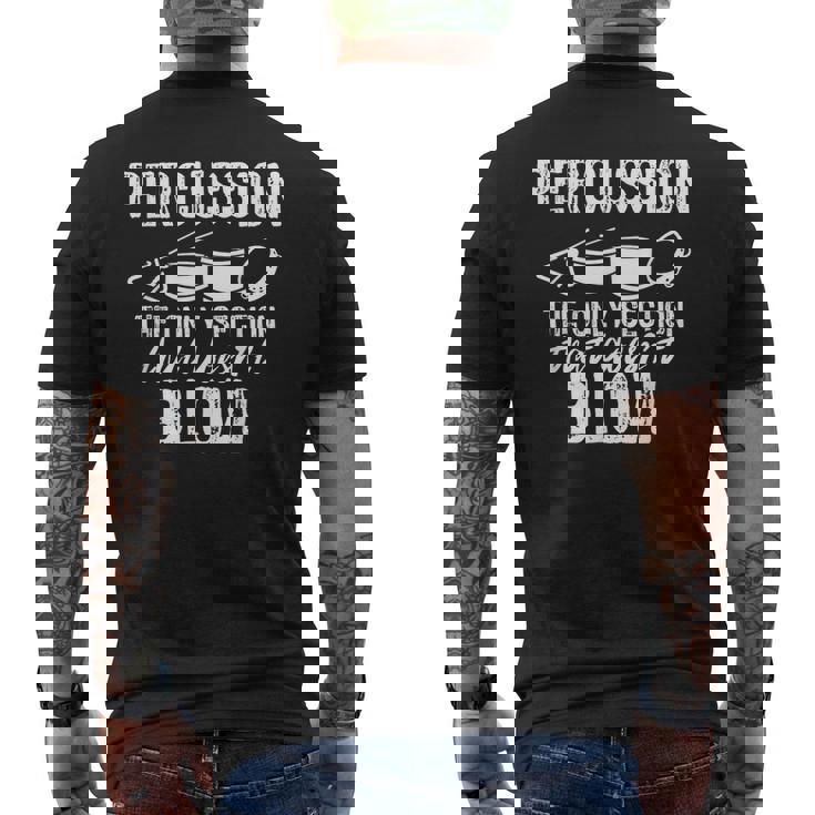 パーカッション楽器 メンズTシャツ バックプリント