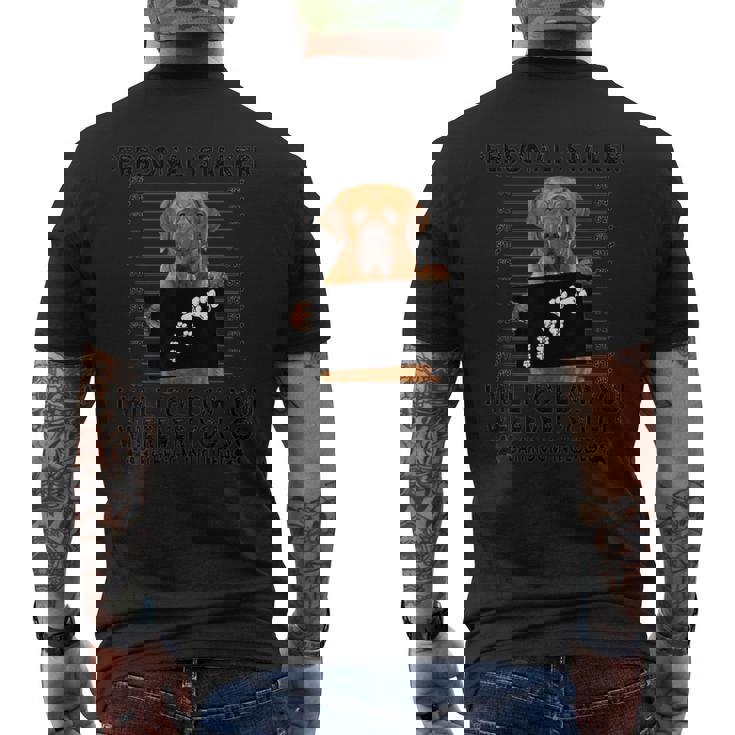 パーソナルストーカー「I Will Follow You」土佐犬愛好家向けギフト メンズTシャツ バックプリント