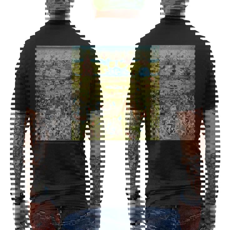 ヒエロニムス・ボッシュ 地球の喜びの庭 アート メンズTシャツ バックプリント