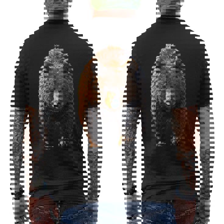 ヒグマ グリズリー ベア ブラザーズ フォレスト ワイルド ヒグマ メンズTシャツ バックプリント