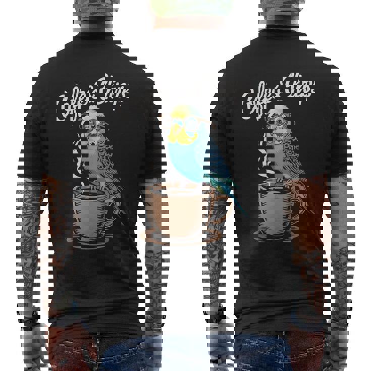 ヒップスター セキセイインコ コーヒー セキセイインコ メンズTシャツ バックプリント