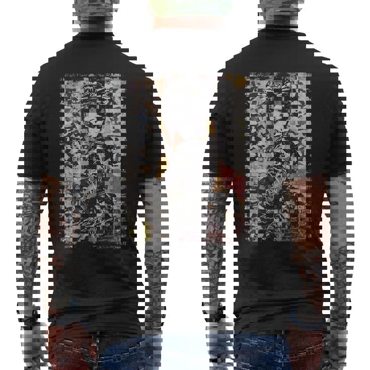 ヒップホップ Y2k ヴィンテージ ヒップスター エッジの効いたアーバン ストリートウェア 芸者 メンズTシャツ バックプリント