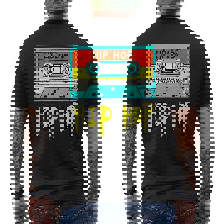 ヒップホップカセットテープ メンズTシャツ バックプリント