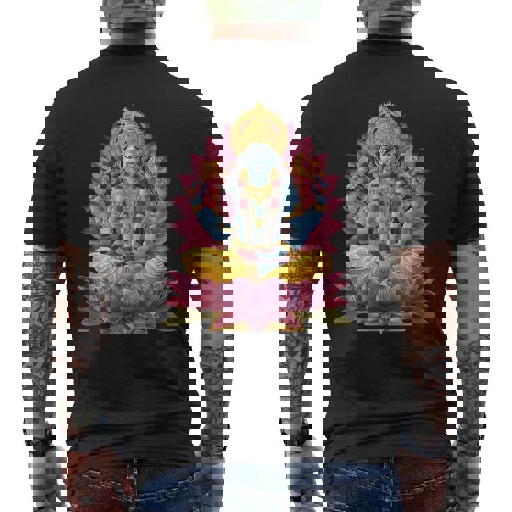 ヒンドゥー教の神ヴィシュヌ ヴィシュヌ ヒンドゥー教 守護の象徴 メンズTシャツ バックプリント