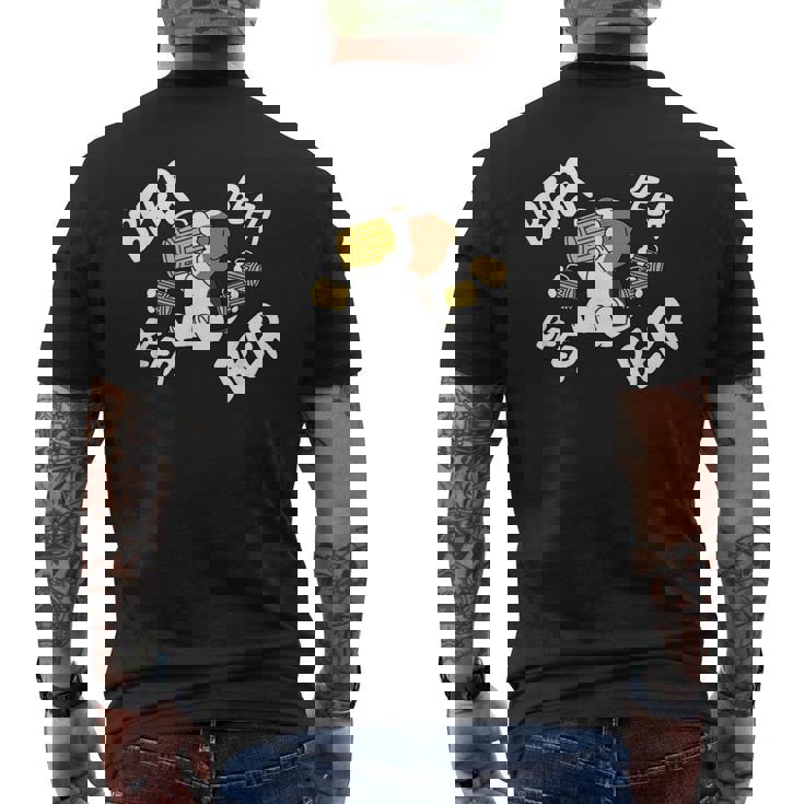 ビアジャック ラッセルテリア 犬 メンズTシャツ バックプリント