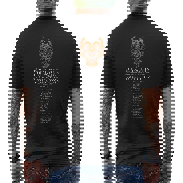 ビザンチンの歴史 ベリサリウスワールドツアー 中世小説 メンズTシャツ バックプリント