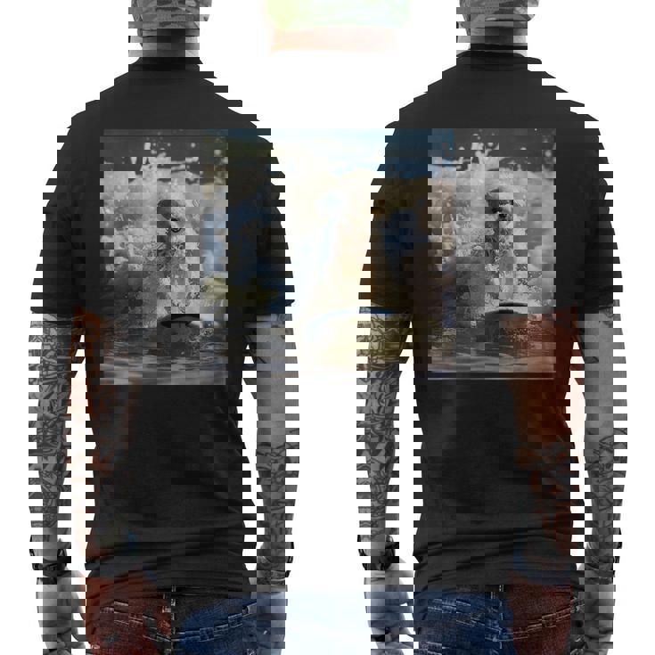 ビションフリーゼ犬 ビションフリーゼ メンズTシャツ バックプリント