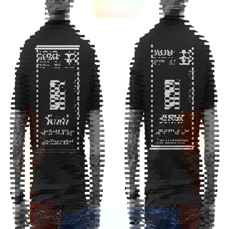 ビスマスエレメント白 メンズTシャツ バックプリント