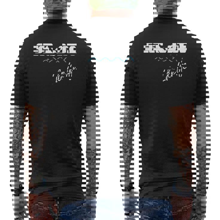 ビッグ・ウェーブ-シードゥー・レイク・ライフ メンズTシャツ バックプリント