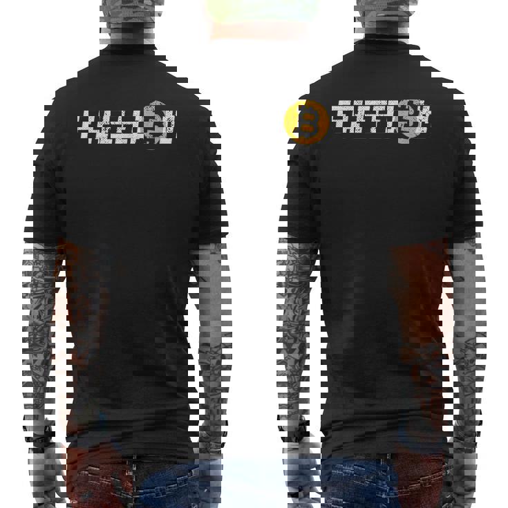 ビットコイン フリーダム 暗号通貨 Btc フリーダム ミリオネア リッチ メンズTシャツ バックプリント