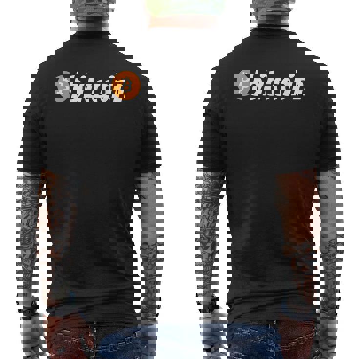 ビットコインbtcロゴ暗号トレーダーマイナーホドルムーンフリーダムギフト メンズTシャツ バックプリント