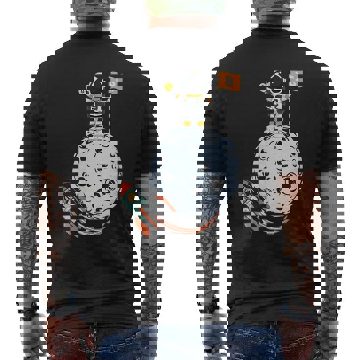 ビットコイン・ザ・ムーン・クリプト メンズTシャツ バックプリント