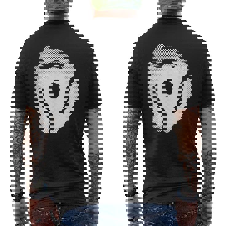 ビニールレコードファン 45Rpm アダプター レトロ Dj メンズTシャツ バックプリント