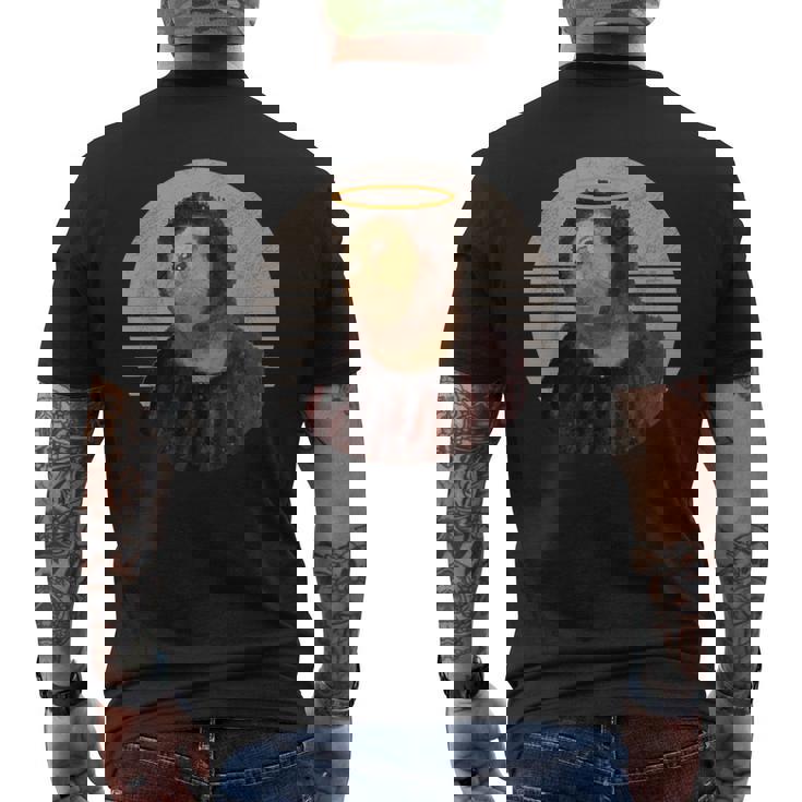 ビバ・ラ・レスタウラシオン・ジーザス・フレスコ・レストレーション・フェイル・ミーム メンズTシャツ バックプリント