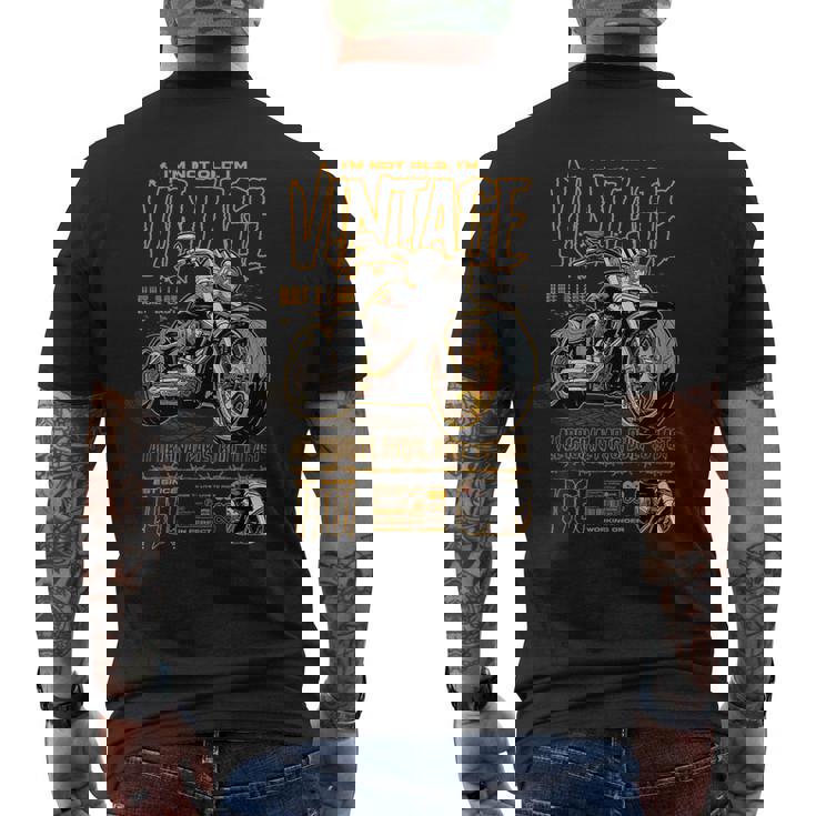 ビンテージ バイク バイカー バイクの誕生日 1961 年生まれ メンズTシャツ バックプリント