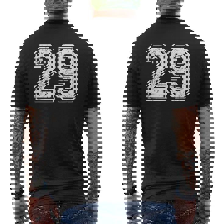 ビンテージスポーツナンバーズ 29 29 メンズTシャツ バックプリント