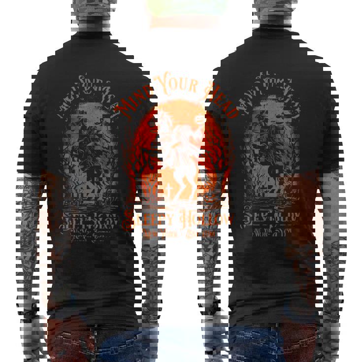 ビンテージマインドユアヘッドスリーピーホローヘッドレスホースマン メンズTシャツ バックプリント