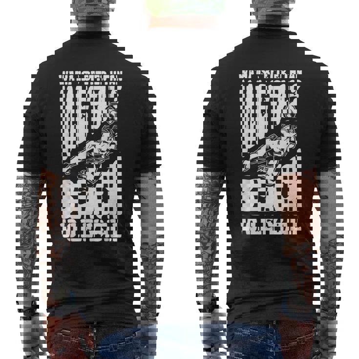 ビーチバレー選手の言葉 メンズTシャツ バックプリント