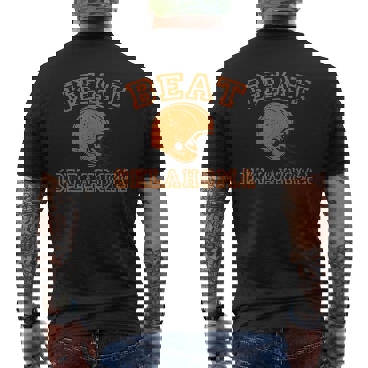 ビートオクラホマ カレッジフットボールtシャツ メンズTシャツ バックプリント