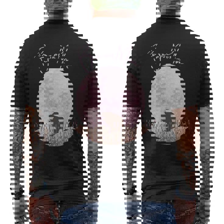 ビーバー 満月 11月 トップス、、ギア&アクセサリー メンズTシャツ バックプリント