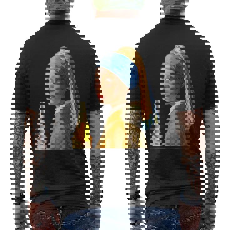 ビール 酒 面白いtシャツ フェルメール 飲み おもしろ 飲み会 のんべえ メンズ ネタ 服 変な メンズTシャツ バックプリント