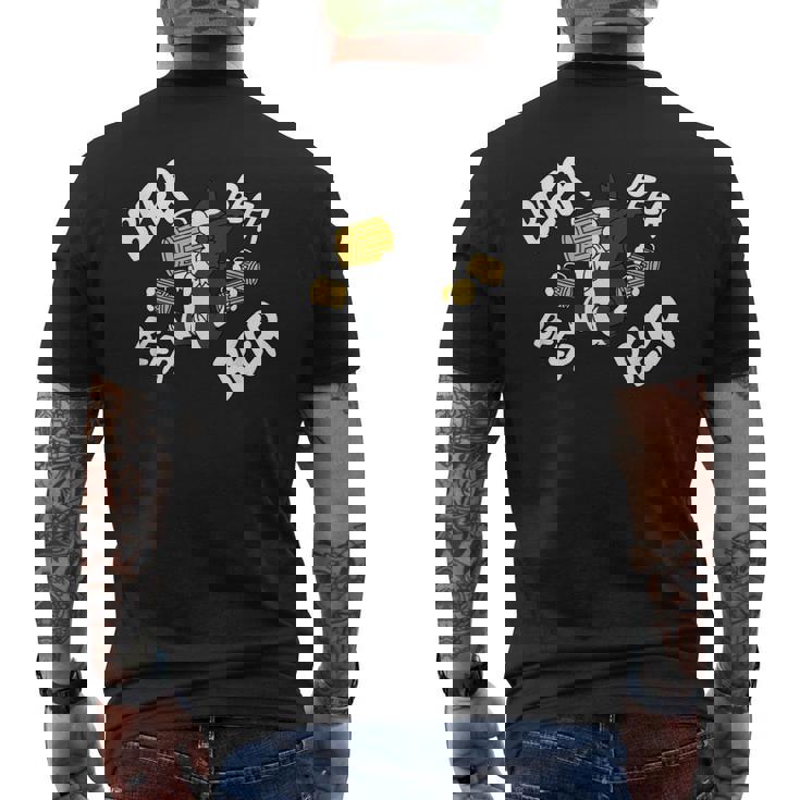 ビールボーダーコリー 犬 メンズTシャツ バックプリント