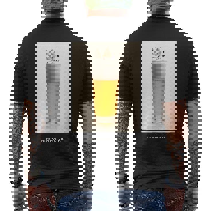 ビール冷え切ってます メンズTシャツ バックプリント